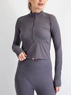 Quarter Zip Long Sleeve Top